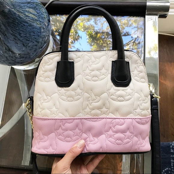 BETSEY JOHNSON Cream/Taupe Unicorn Kitty Bag! 🦄🐱 - Picture 2 of 8